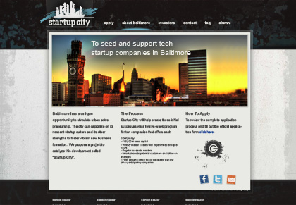 Startup City website view 1